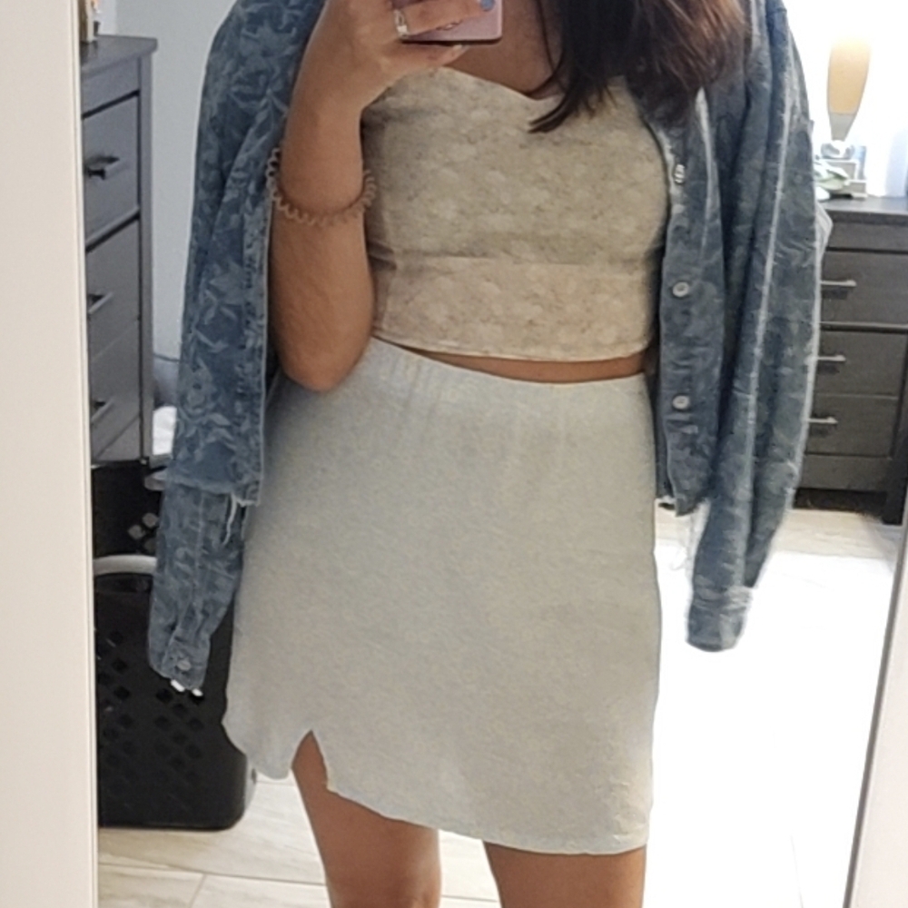 2 Elodie Mini Skirts. - Light Blue & Light Green